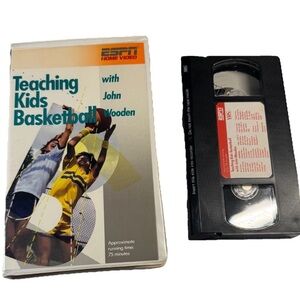 Vintage ESPN Teaching Kids Basketball by John Wooden VHS Tape